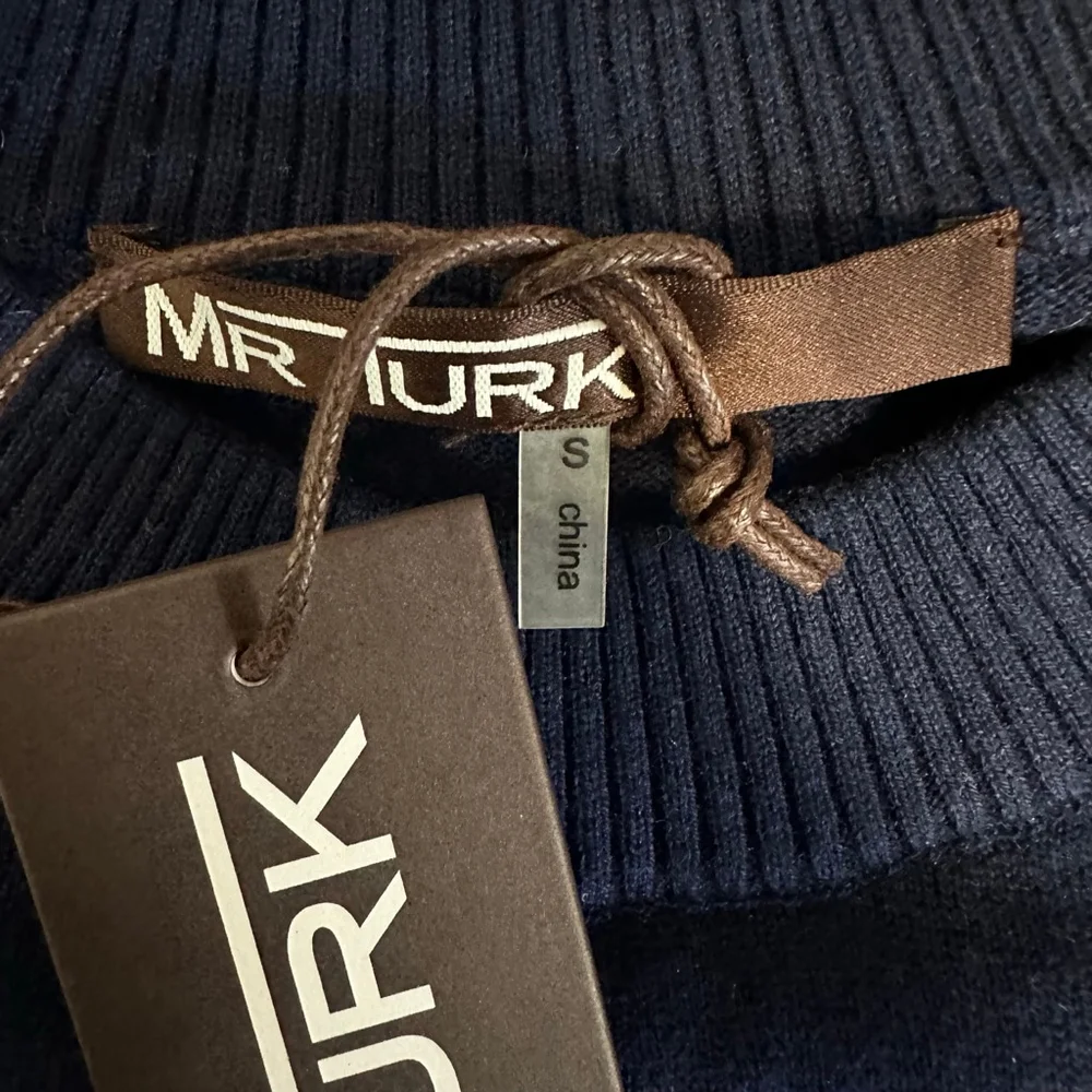Mr. Turk Men’s NEW NWT Benton Pullover Size Small Navy Blue MSRP $328 Wool